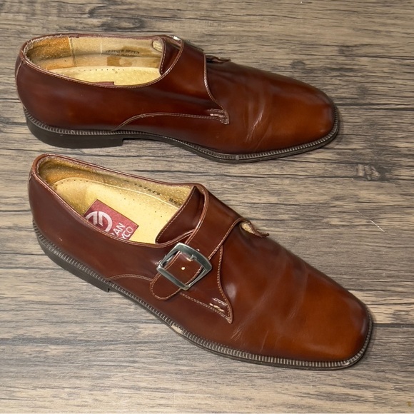 GRAN EMYCO Men's 9.5 M Buckle Loafers Dress Shoes Burgundy Leather (F19) - Picture 4 of 12